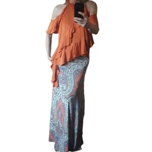 Zara Orange Ruffled Top